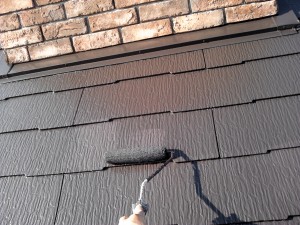 20130112屋根上塗り状況
