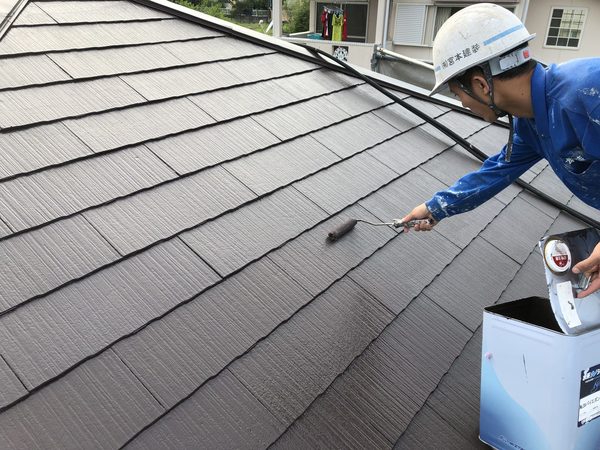 熊本県龍田住宅塗装･屋根水性シリコン上塗り工事