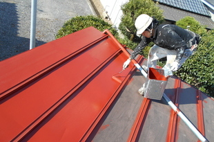 熊本市西区住宅　瓦棒屋根塗装工事　の施工後画像