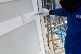 新築外壁化粧枠（モール）シール＆塗装工事　大津住宅