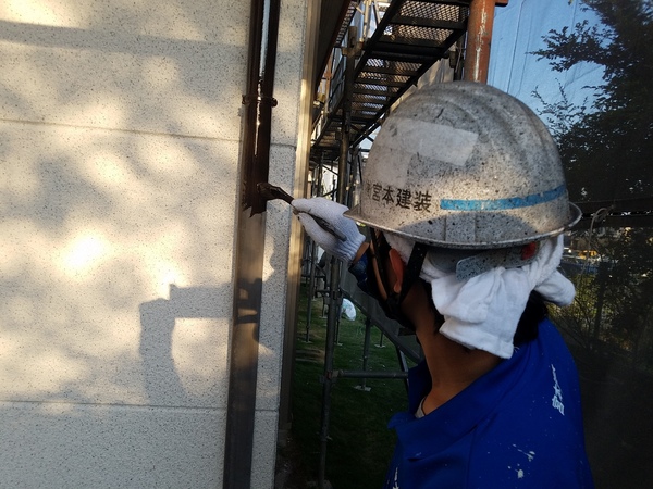 熊本県合志市住宅塗装・付帯部塗装工事（弱溶剤１液ウレタン）