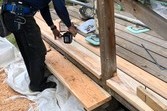 ウッドデッキ老朽化（木腐食）修繕補強工事　/　益城町広崎