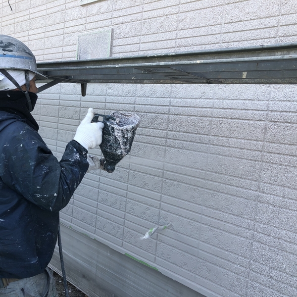 熊本県合志市新築住宅・外壁上塗り塗装工事
