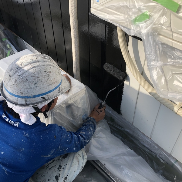 熊本市北区黒髪・外壁１面塗装工事