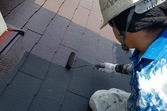 熊本県合志市須屋屋根塗装　地震被害平板スレート屋根補修専用 浸透型補修剤にて工事完了
