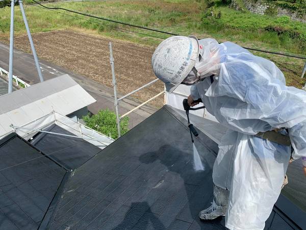 熊本県宇城市・外壁屋根塗装工事・高圧水洗浄