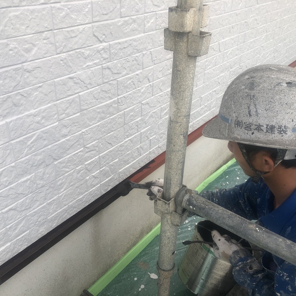 熊本県宇城市屋根外壁塗装工事・水切り板金塗装