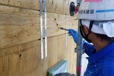 熊本県阿蘇市乙姫　住宅外壁木下地　カビクリーン工法（除カビ）