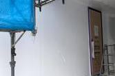 熊本市東区京塚　新築住宅　ベルアート柄付け外壁塗装工事（弾性）