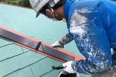 熊本県上益城郡　平屋大屋根ネフレッシユシリコンRC-142 フォレストグリーンにて屋根塗装工事