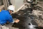 熊本県八代市工場内部　塗床工事　熊本地震修繕工事（床割れ）