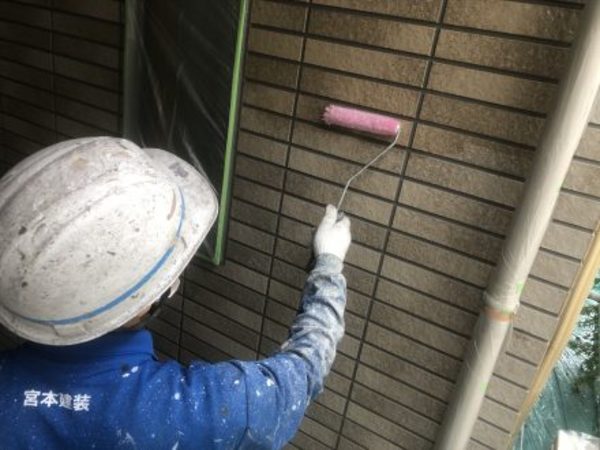 熊本市大江・外壁塗装工事(２液弱溶剤形フッ素樹脂クリヤー)