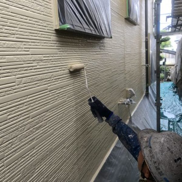 熊本市北区植木･外壁2F上塗り完了！