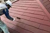南阿蘇の住宅屋根塗装！今回は水性シリコン仕上げでした。鉄部には錆止めをきちんと塗ります