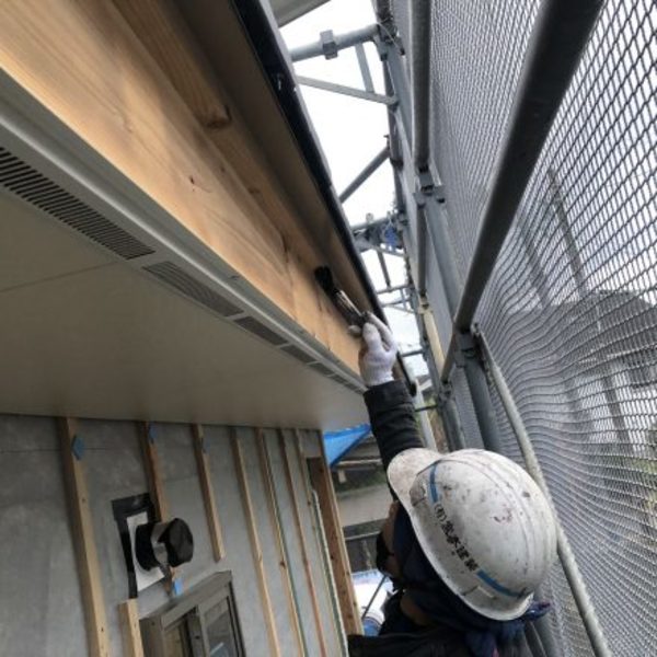 熊本市北区西梶尾町･新築住宅広小舞塗装完了！