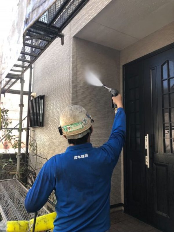 熊本市西区島崎･外壁、屋根高圧洗浄完了！