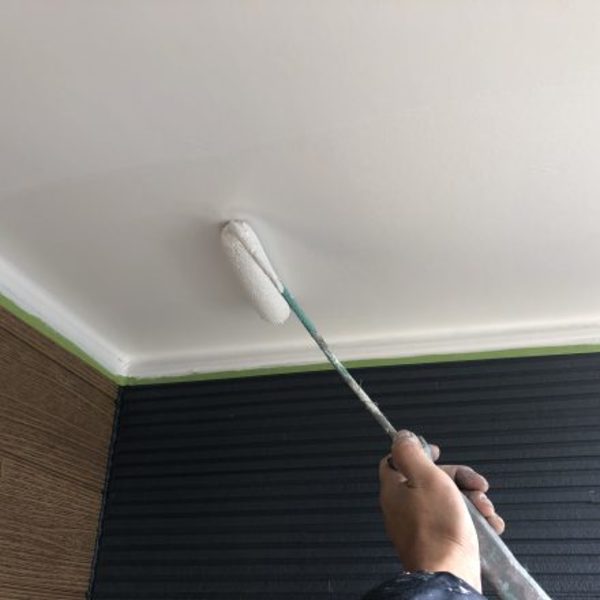 新築住宅軒天井塗装  EP塗料2回塗り完了！