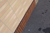 熊本東バイパス店舗木巾木塗装工事　キシラデコール使用