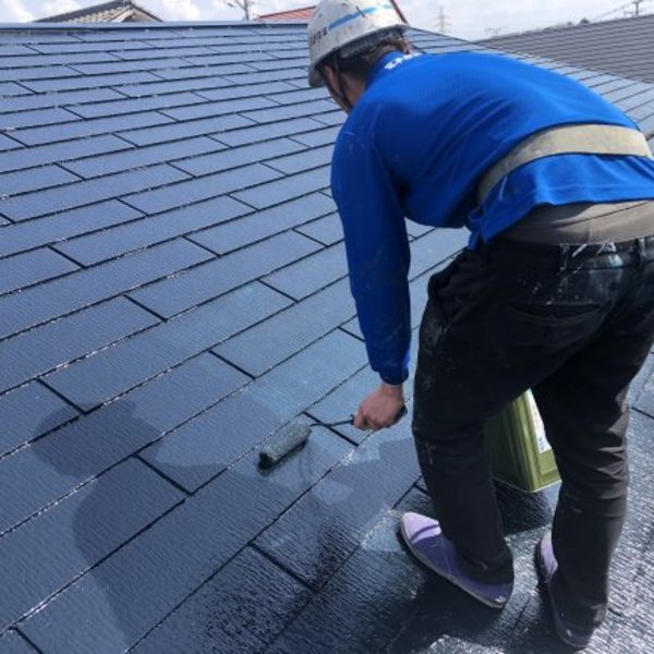 合志市須屋  屋根遮熱塗装工事  屋根塗装完了！