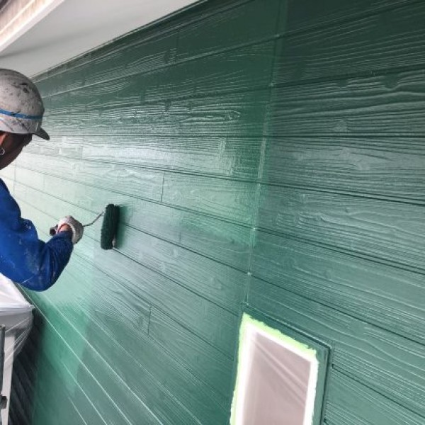 熊本市北区住宅  外壁セラミシリコン上塗り仕上げ及び付帯部塗装