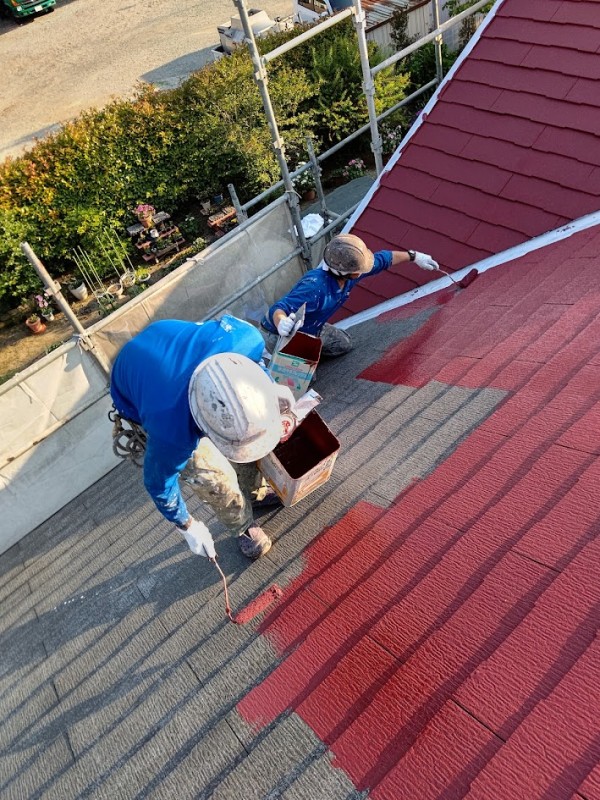 屋根フレッシュシリコン塗装工事　熊本市　暑かったぁ💦熱中症気味💦