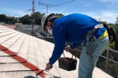 公民館塗装　熊本市北区徳王　新築のような仕上がり　屋根塗装