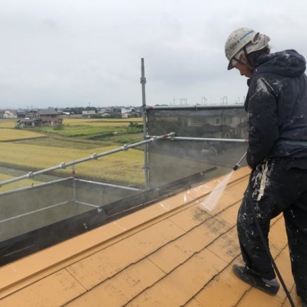 屋根塗装　熊本市南区　高圧洗浄
