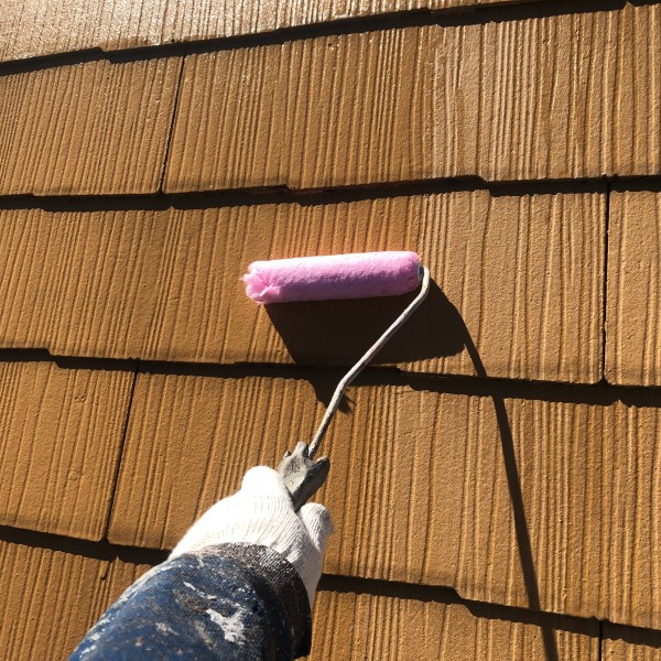 屋根塗装　熊本市南区　中塗り完了！