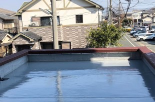 屋上防水　マンション玄関屋根　熊本県熊本市南区近見の施工後画像