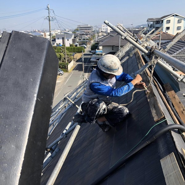 14号台風被災　棟板金屋根修繕工事　熊本県熊本市保険対応　