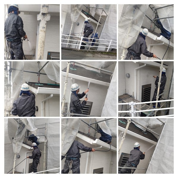 外壁・樋・屋根塗装　高圧洗浄　熊本県合志市　求人案内付