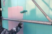 工場外壁ハンガードア塗装　鉄部塗装　熊本県人吉市