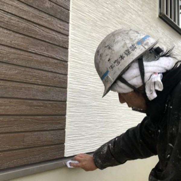 外壁塗装　熊本県合志市　養生撤去及び手直し、清掃