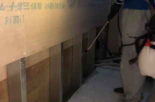 テナント壁裏カビ　宮本建装カビクリーン工法　除カビ殺菌　熊本県熊本市中央区新町の施工後画像