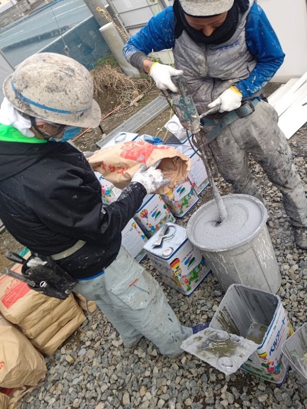 熊本寒波にも負けズ　外壁塗装　弟子日記