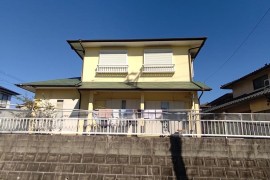 リシン壁塗替え塗装　熊本市東区戸島　セラミシリコン使用の施工前画像