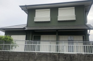 リシン壁塗替え塗装　熊本市東区戸島　セラミシリコン使用の施工後画像