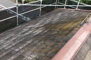 屋根塗装　熊本県大津町　水性ヤネフレッシュシリコン　板金コスモマイルドシリコン仕上げの施工後画像