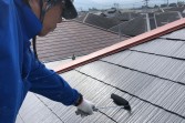 屋根塗装　熊本市東区花立　　屋根水性ヤネフレッシュ仕上げ