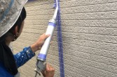 外壁塗装　熊本市東区花立　セラミシリコン１色仕上げ