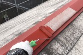 屋根塗装　熊本県大津町　水性ヤネフレッシュシリコン　板金コスモマイルドシリコン仕上げ