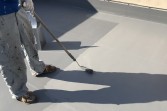 店舗屋上塗膜防水　熊本市中央区　防水材保護塗料塗り替え