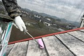 屋根塗装　熊本県宇城市　水性ヤネフレッシュ使用　屋根板金、コスモマイルドシリコン使用