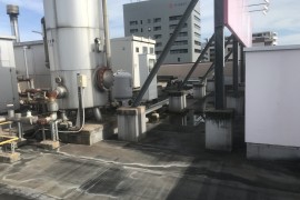 店舗屋上塗膜防水　熊本市中央区　防水材保護塗料塗り替えの施工前画像