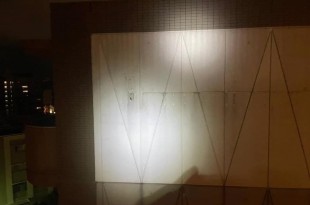 チャンネル文字看板撤去工事　熊本市中央区　夜間作業にて撤去作業の施工後画像