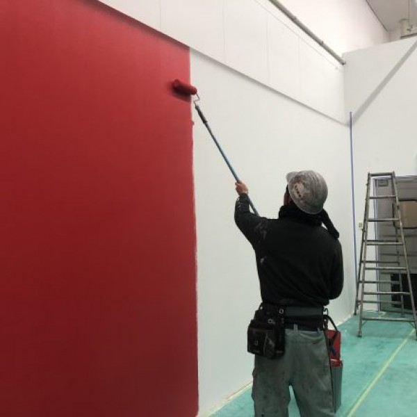 店舗内部塗装　熊本県宇城市　天井・壁塗装完了！！