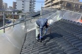 屋根塗装　熊本市東区月出　瓦屋根吹付け塗装