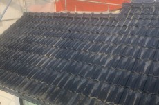 屋根塗装　熊本市東区月出　瓦屋根吹付け塗装